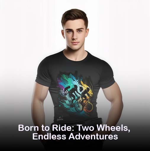 AI cool cyclists design T-shirts online 2023
